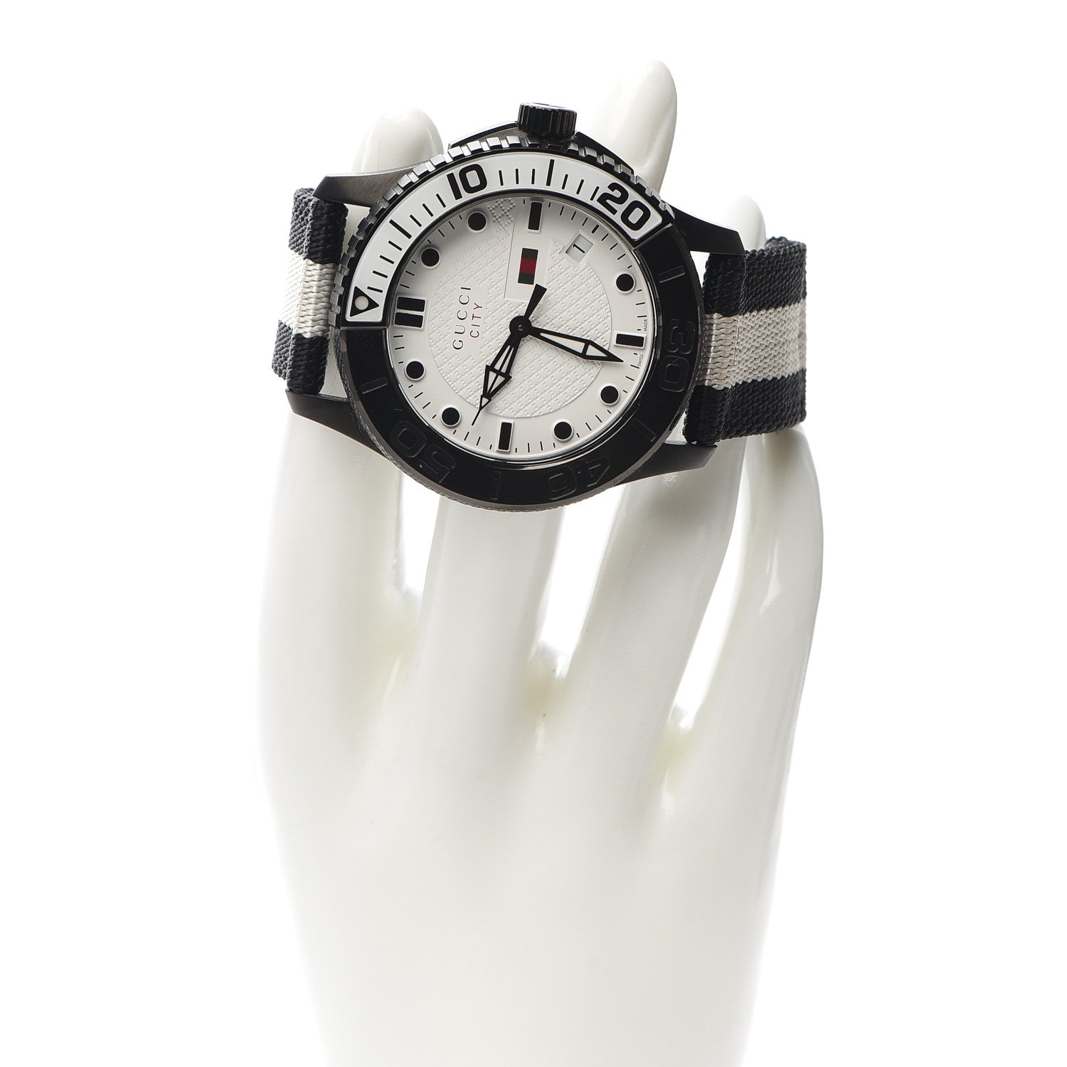 Gucci Stainless Steel Nylon 44mm Sport Quartz Watch Black 2 of 6