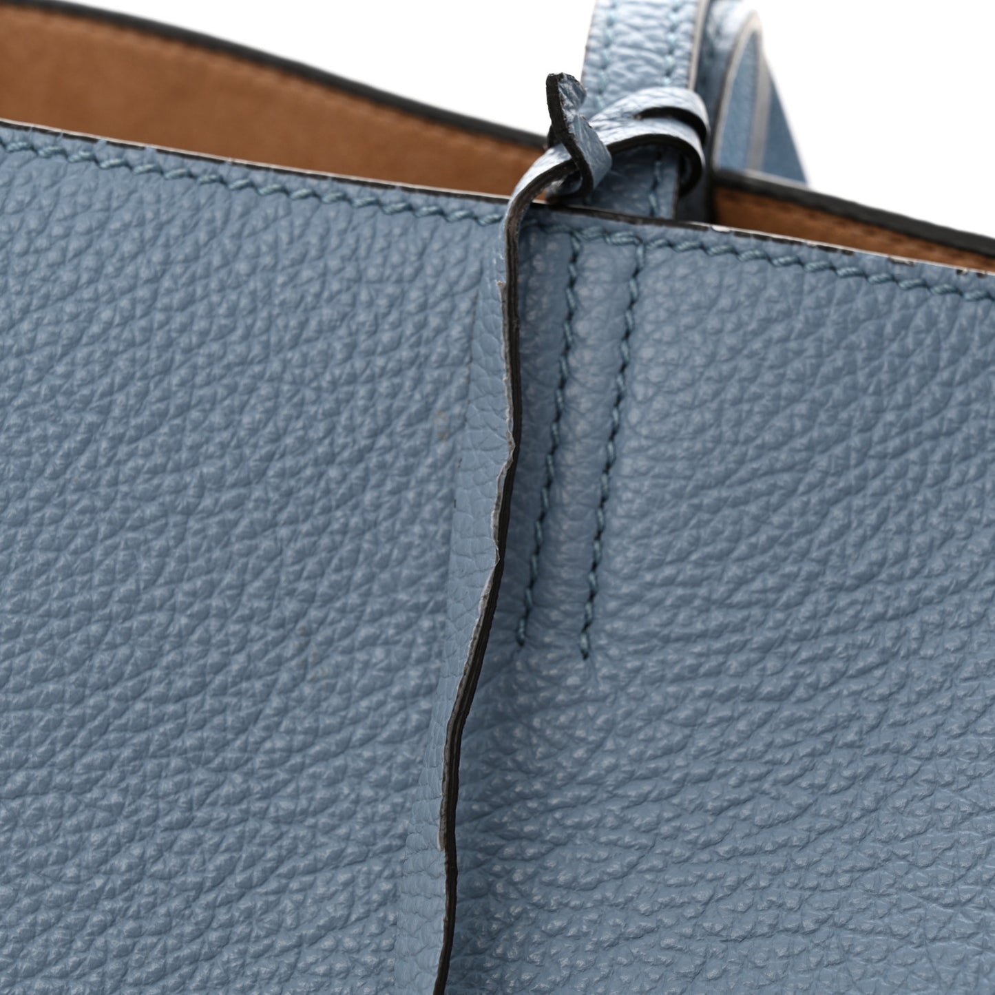 Grainy Calfskin Nine2Five East West Tote Smoky Blue