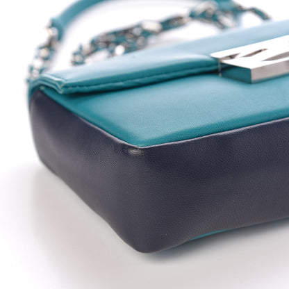 Fendi Shiny Nappa Mini Be Baguette Shoulder Bag Lago Dark Blue 5 of 10