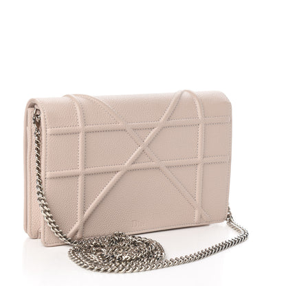 Christian Dior Grained Calfskin Diorama Wallet on Chain Pouch Rose Poudre 3 of 10