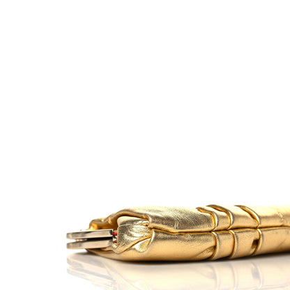 Christian Louboutin Nappa Loubi Lula Mini Frame Clutch Gold 5 of 8