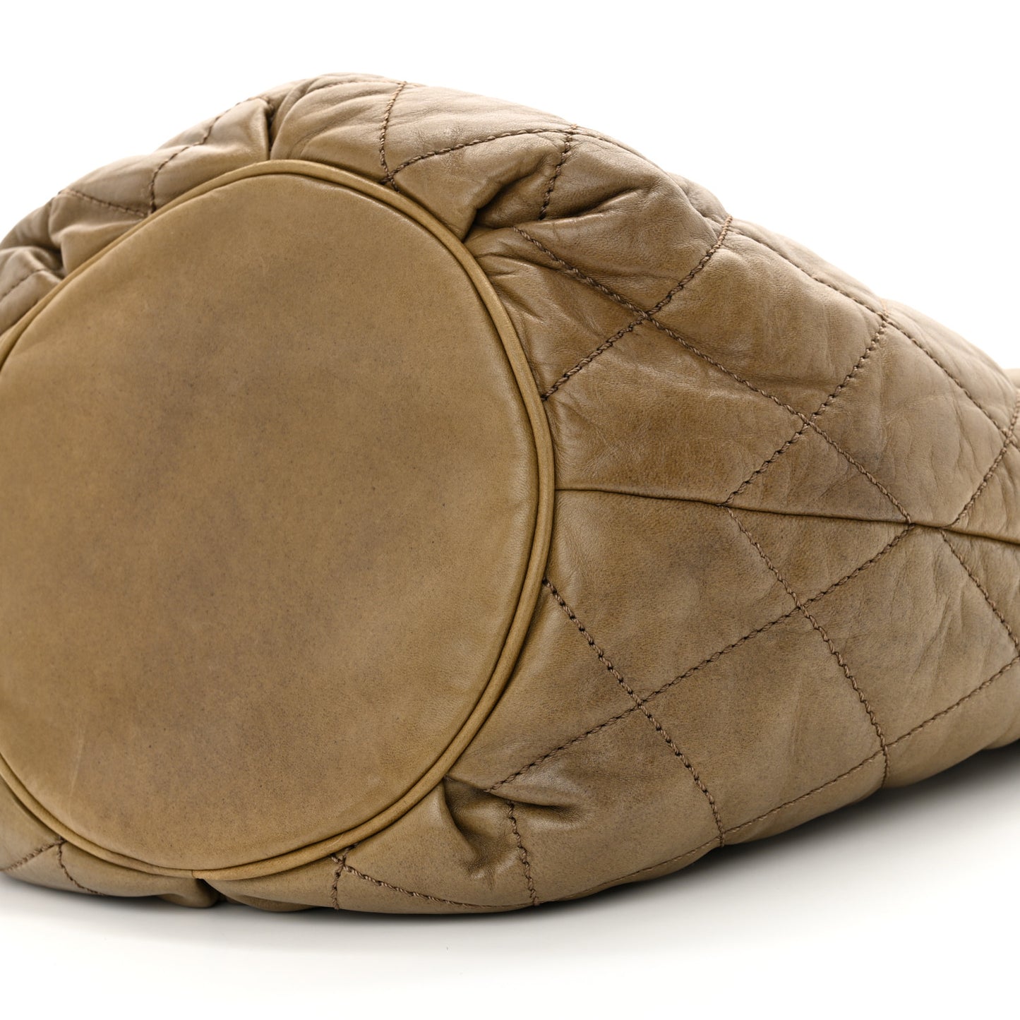 Lambskin Quilted Cloudy Bundle Hobo Green