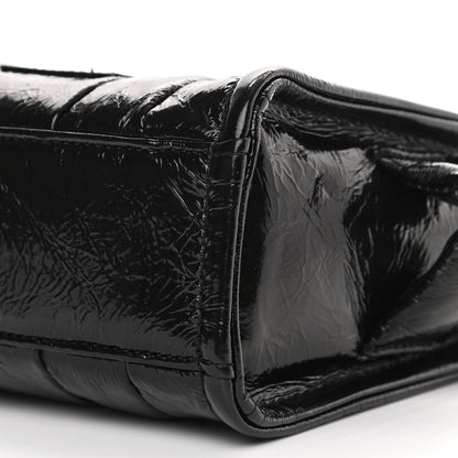 Marc Jacobs Shiny Crinkled Lambskin Micro The Tote Bag Black 9 of 9