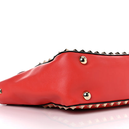 Valentino Garavani Vitello Mini Rockstud Tote Red 6 of 16
