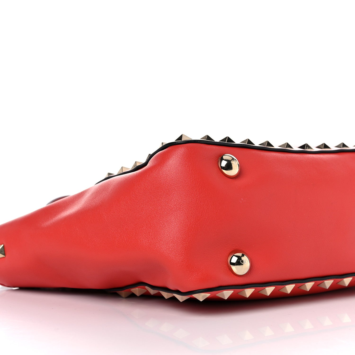 Valentino Garavani Vitello Mini Rockstud Tote Red 6 of 16