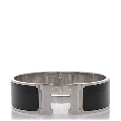 Hermes Enamel Wide Clic Clac H Bracelet GM Black 1 of 4