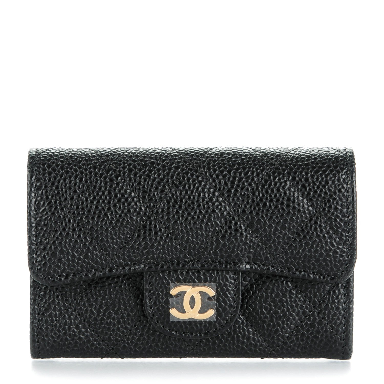 Chanel Caviar Quilted Flap Card Holder Black 1 of 8