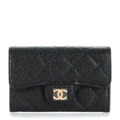 Chanel Caviar Quilted Flap Card Holder Black 1 of 8