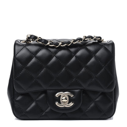 Chanel Lambskin Quilted Mini Square Flap Black 1 of 11