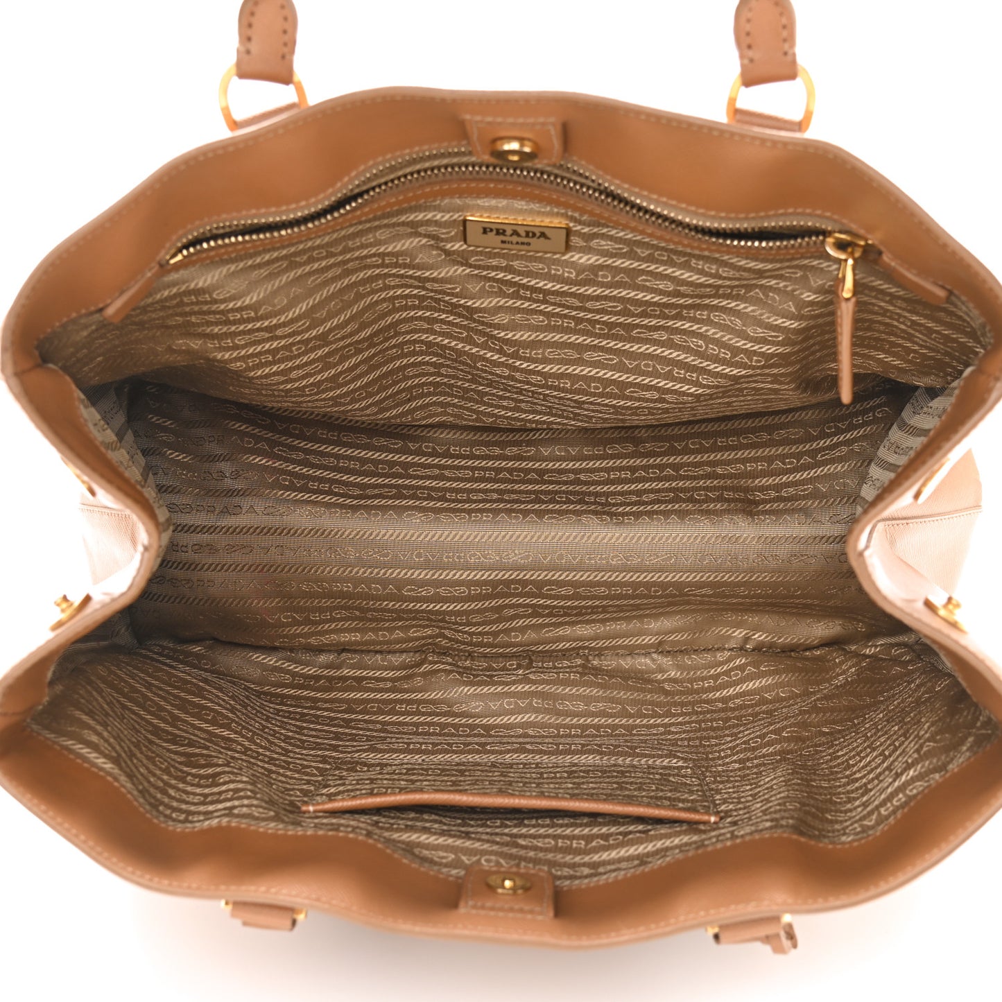 Saffiano Lux Large Tote Caramel