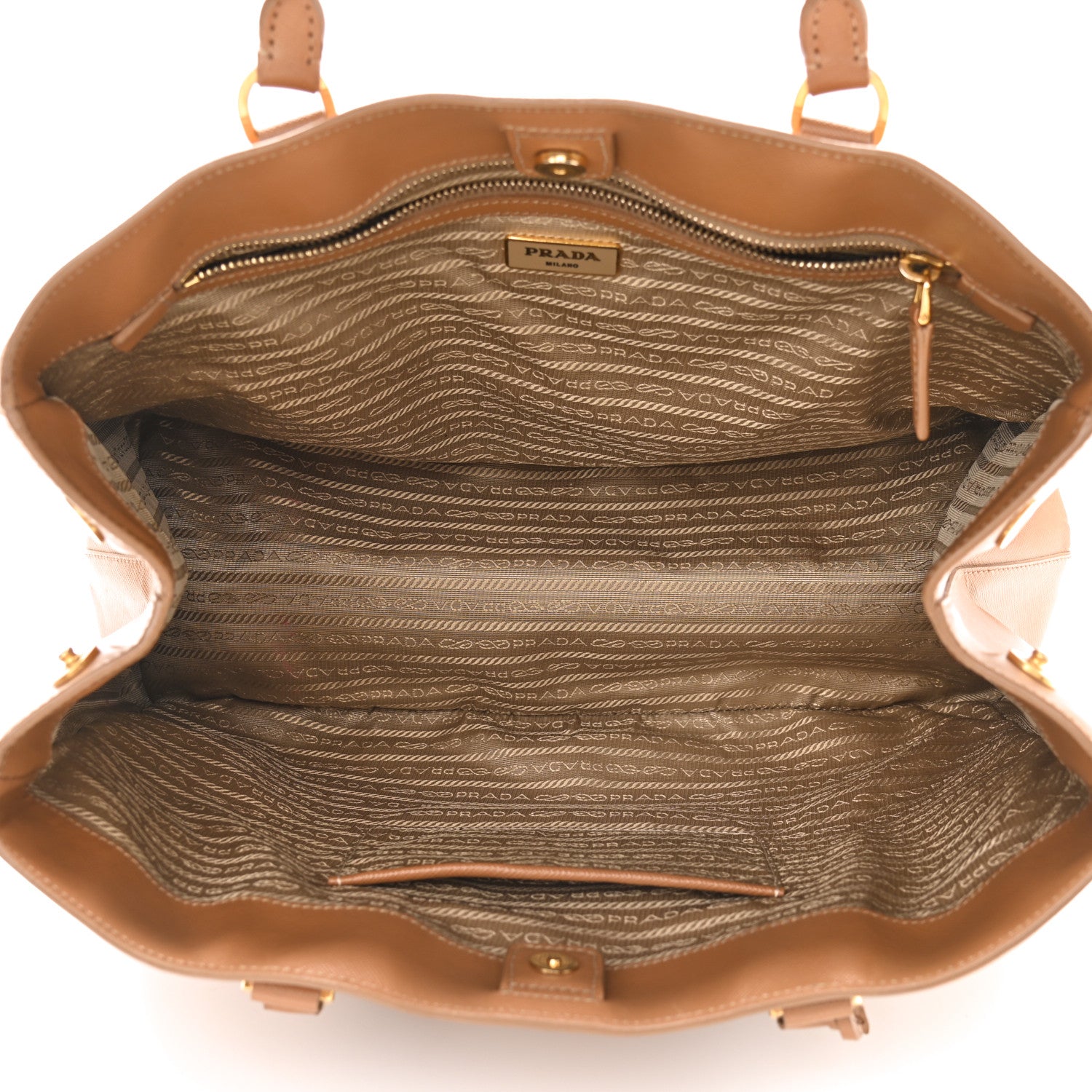 Prada Saffiano Lux Large Tote Caramel 5 of 20