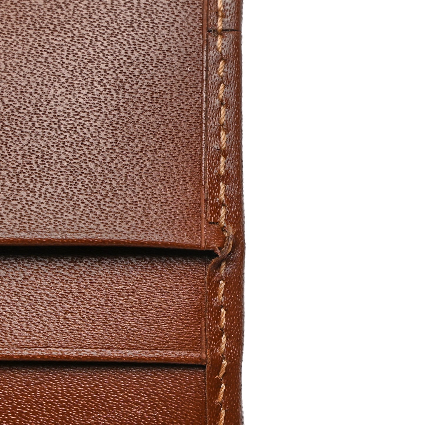 Haymarket Check Calfskin Card Case Tan