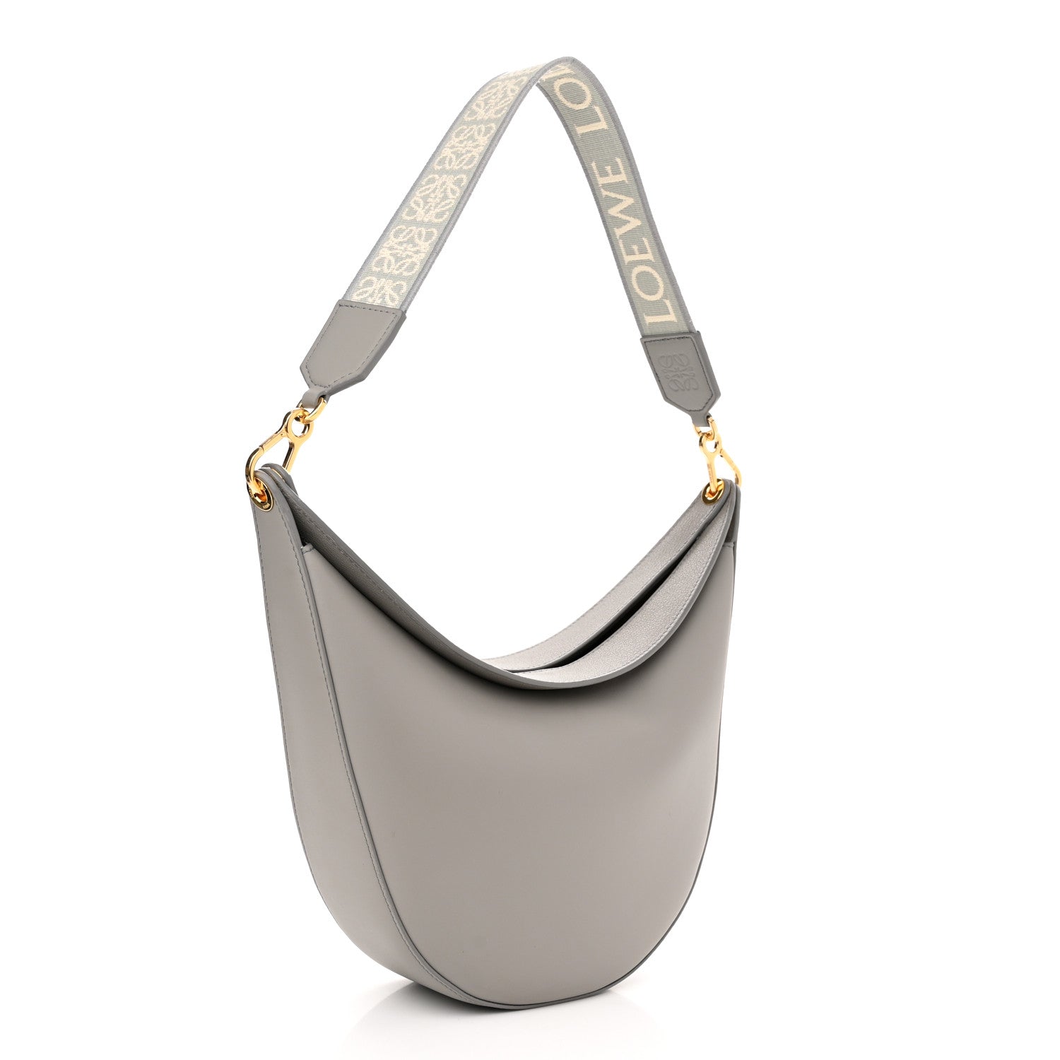 Loewe Satin Calfskin Jacquard Luna Bag Pearl Grey 3 of 10