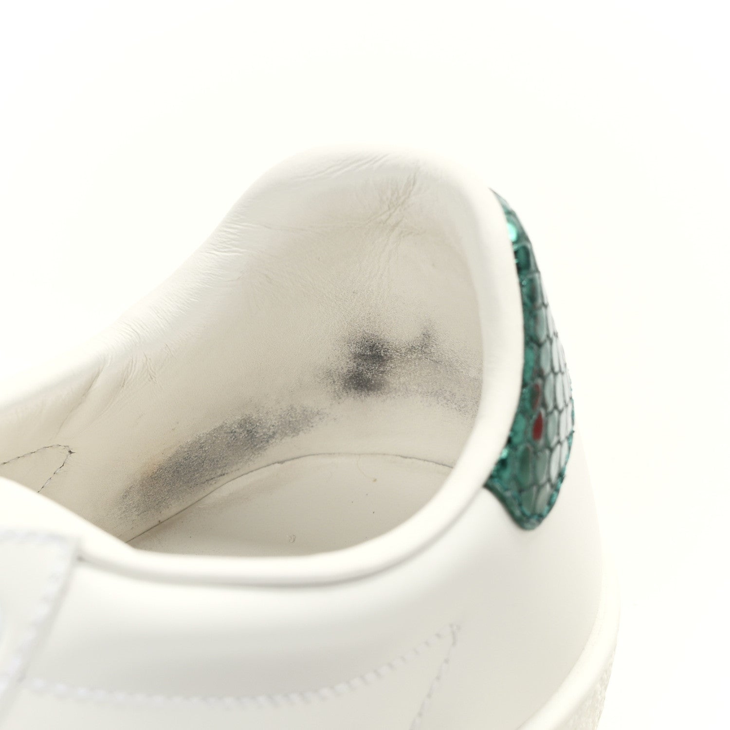 Gucci Calfskin Ayers Bee Embroidered Womens Ace Sneakers 36.5 White Green 10 of 10