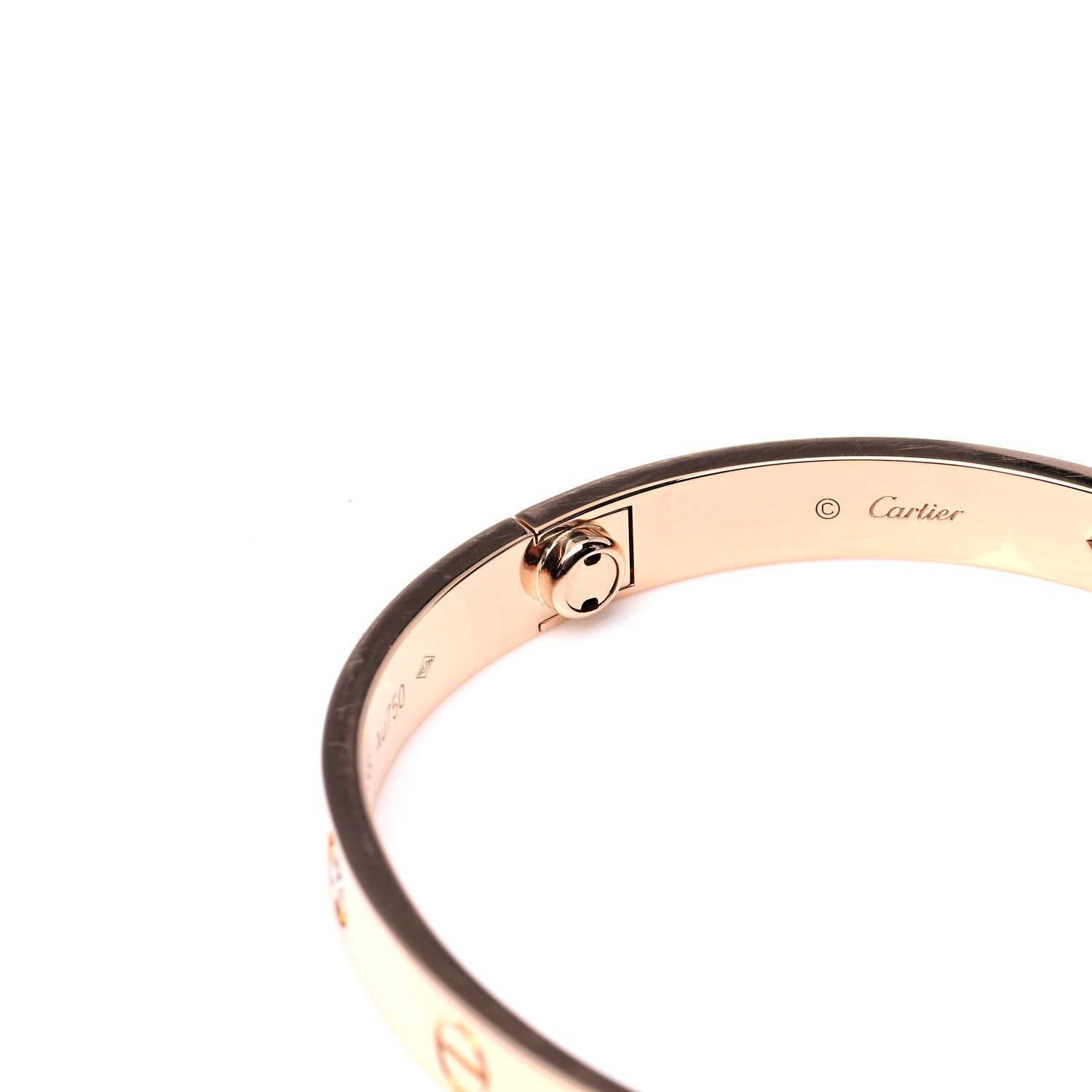 Cartier 18K Pink Gold 4 Diamond LOVE Bracelet 17 3 of 6