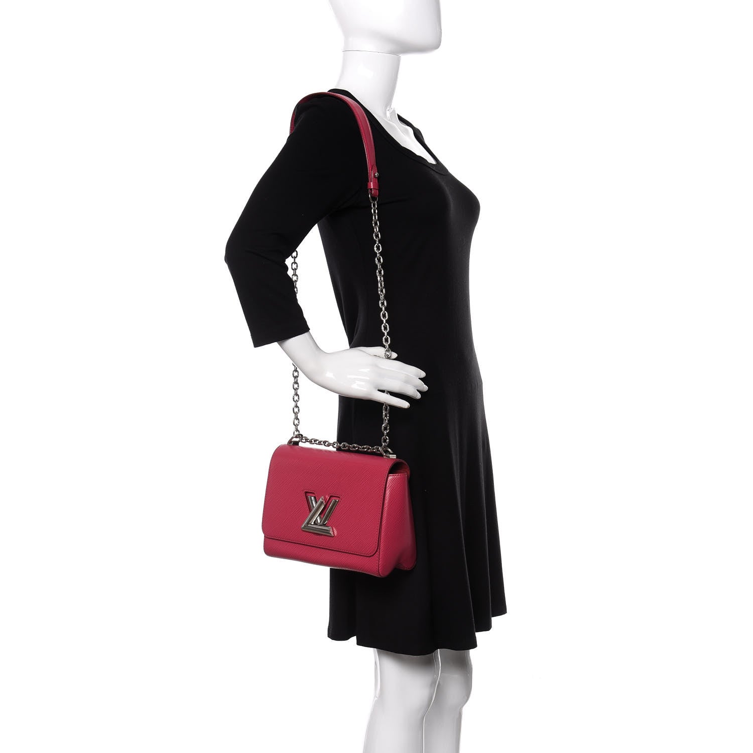 Louis Vuitton Epi Twist Shoulder Bag MM Hot Pink 2 of 10