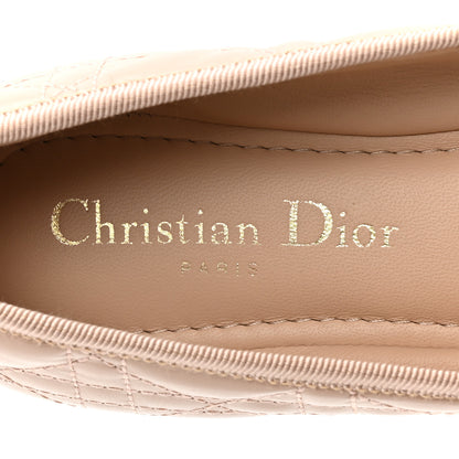 Christian Dior Calfskin Cannage Pearl Bow Ballet Flats 37.5 Nude 8 of 8