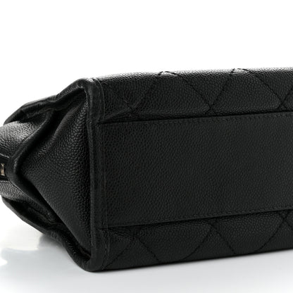 Chanel Caviar Quilted Small Deauville Bowling Bag Black 9 of 10