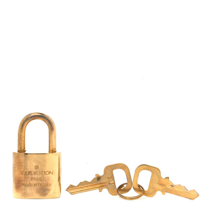 Louis Vuitton Brass Lock and 2 Keys Set 3 of 5