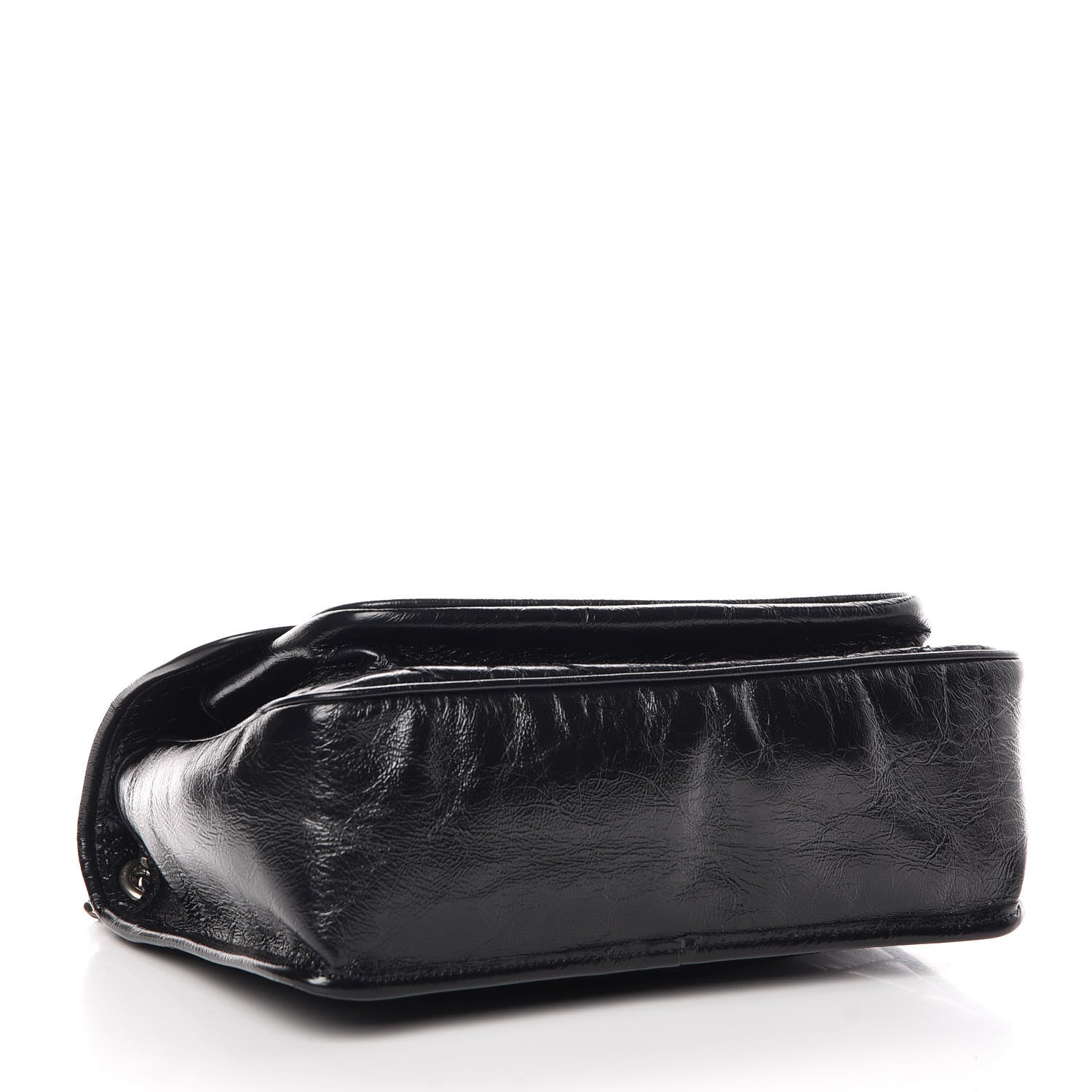 Saint Laurent Crinkled Calfskin Matelasse Monogram Medium Niki Chain Satchel Black 4 of 8
