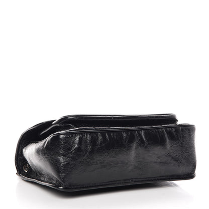 Saint Laurent Crinkled Calfskin Matelasse Monogram Medium Niki Chain Satchel Black 4 of 8