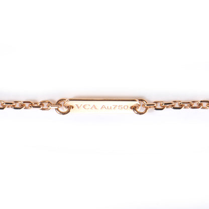 Van Cleef & Arpels 18K Rose Gold Mother of Pearl Vintage Alhambra Pendant Necklace 4 of 6