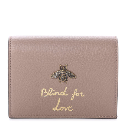 Gucci Cellarius Calfskin Blind for Love Card Case Wallet Perfect Pink 1 of 5