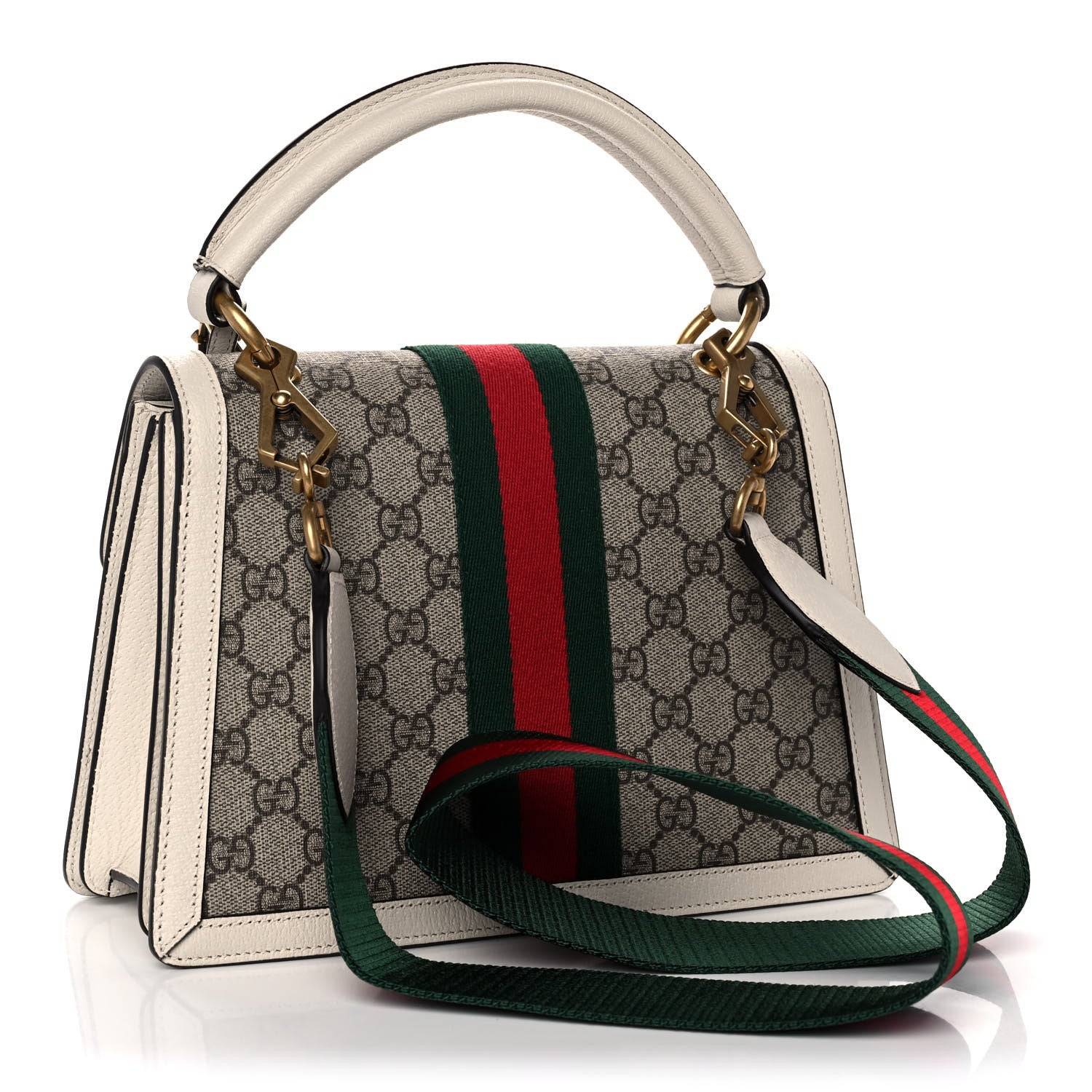 Gucci GG Supreme Monogram Small Queen Margaret Top Handle Bag White 3 of 13