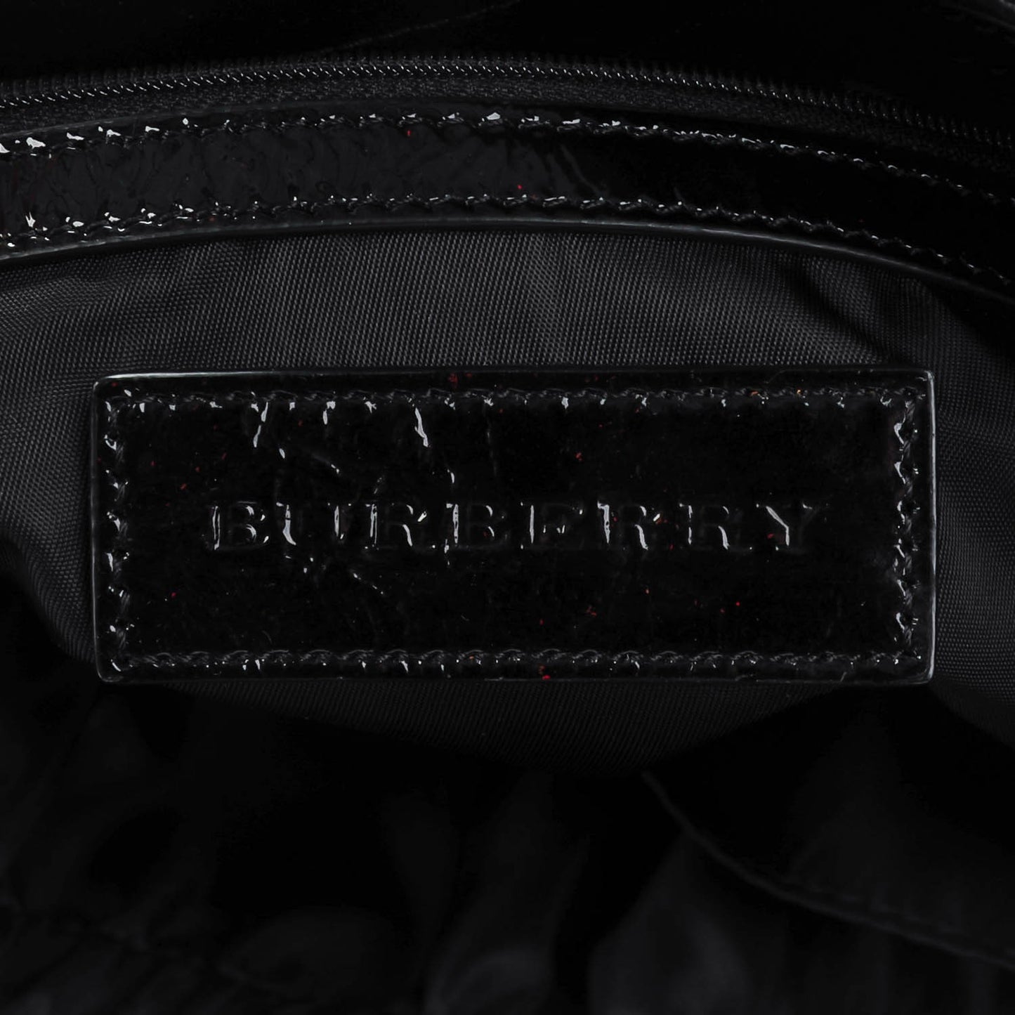 Nylon Beat Check Diaper Bag Black