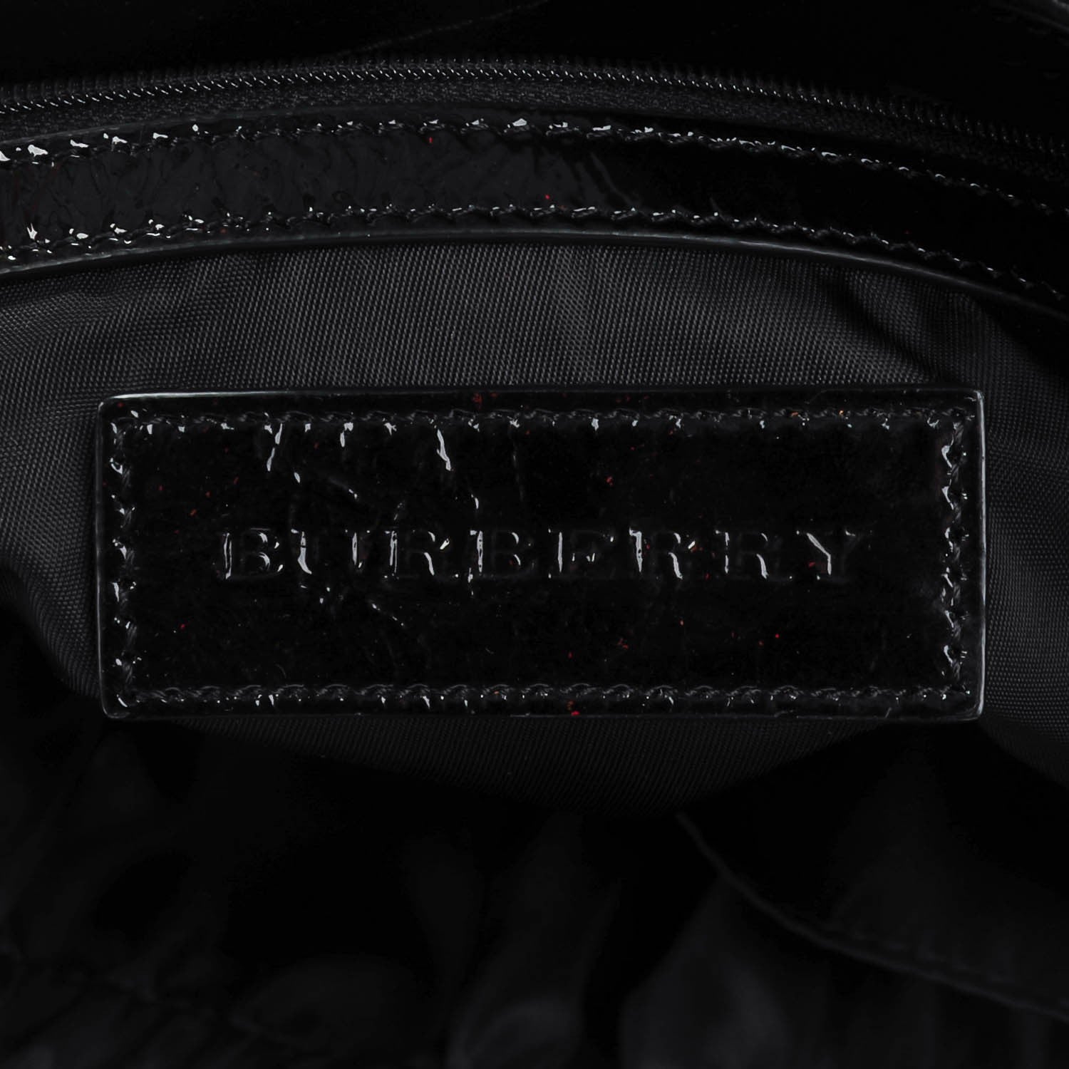 Burberry Nylon Beat Check Diaper Bag Black 6 of 8