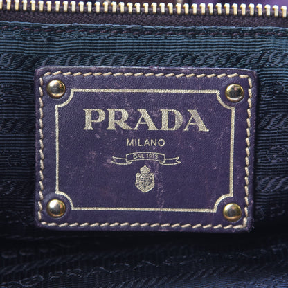 Prada Tessuto Nylon Jacquard Logo Tote Viola 5 of 9