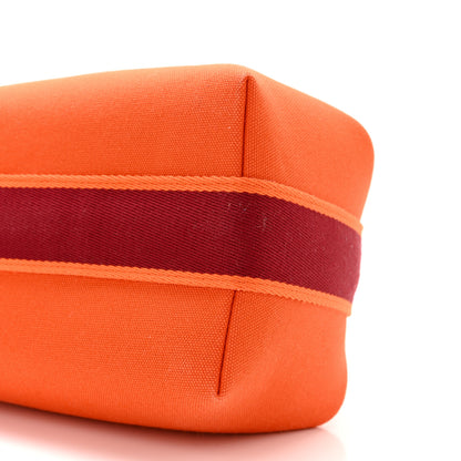 Hermes Canvas Small Bride-A-Brac Pouch Orange Burgundy 9 of 9
