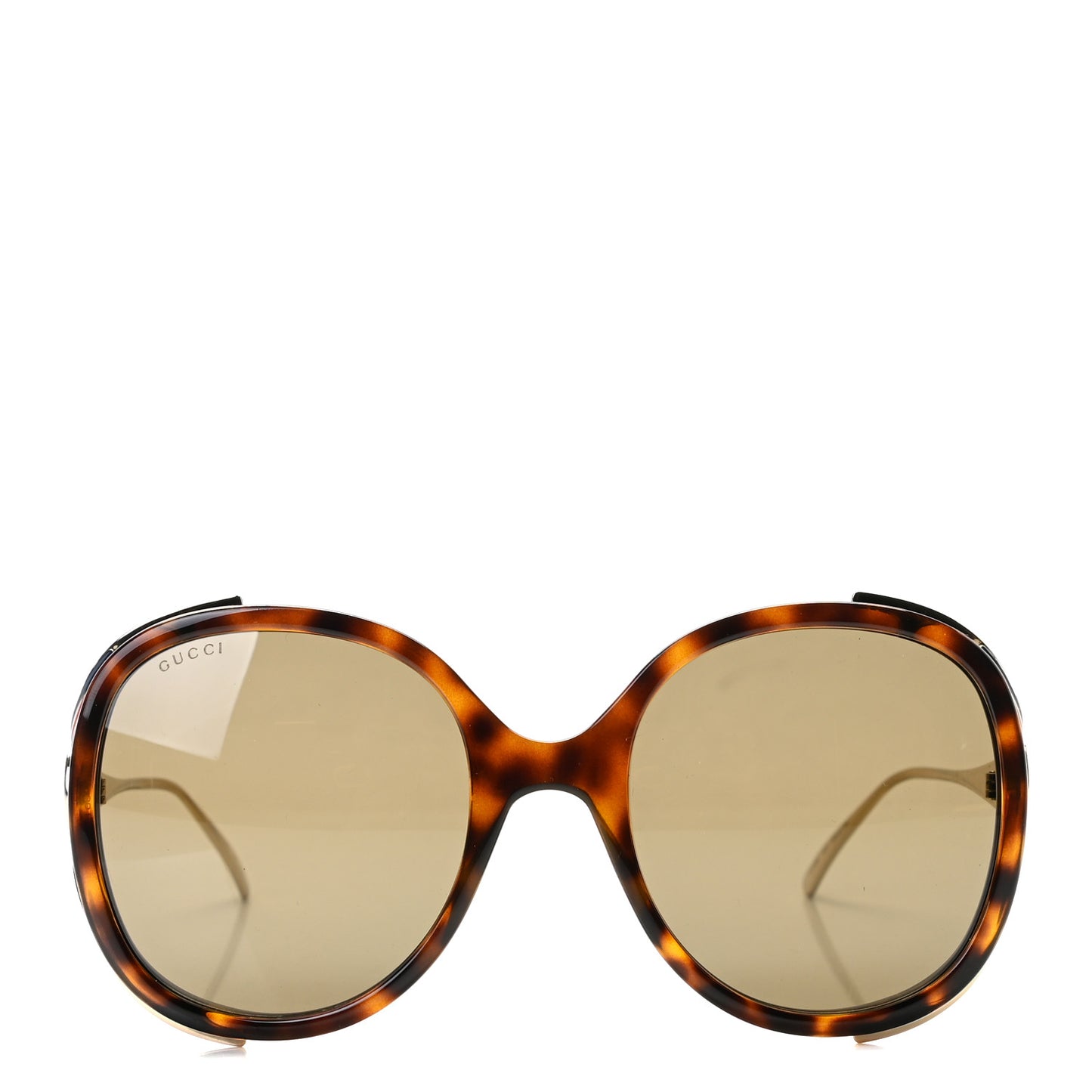 Acetate Round Frame Injected Sunglasses GG0226S Tortoise