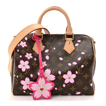Louis Vuitton LV X TM Monogram Cherry Blossom Speedy Bandouliere 25 Sakura Brown 1 of 9