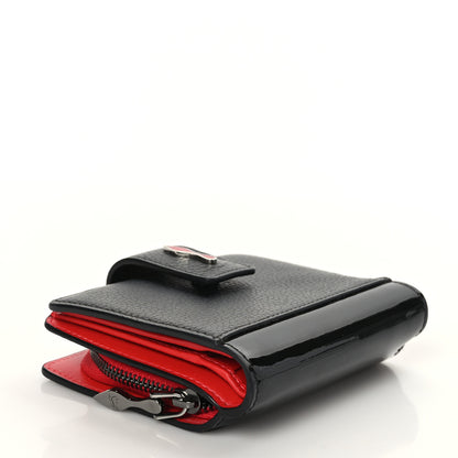 Christian Louboutin Calfskin Patent Mini Paloma Wallet Black 4 of 7