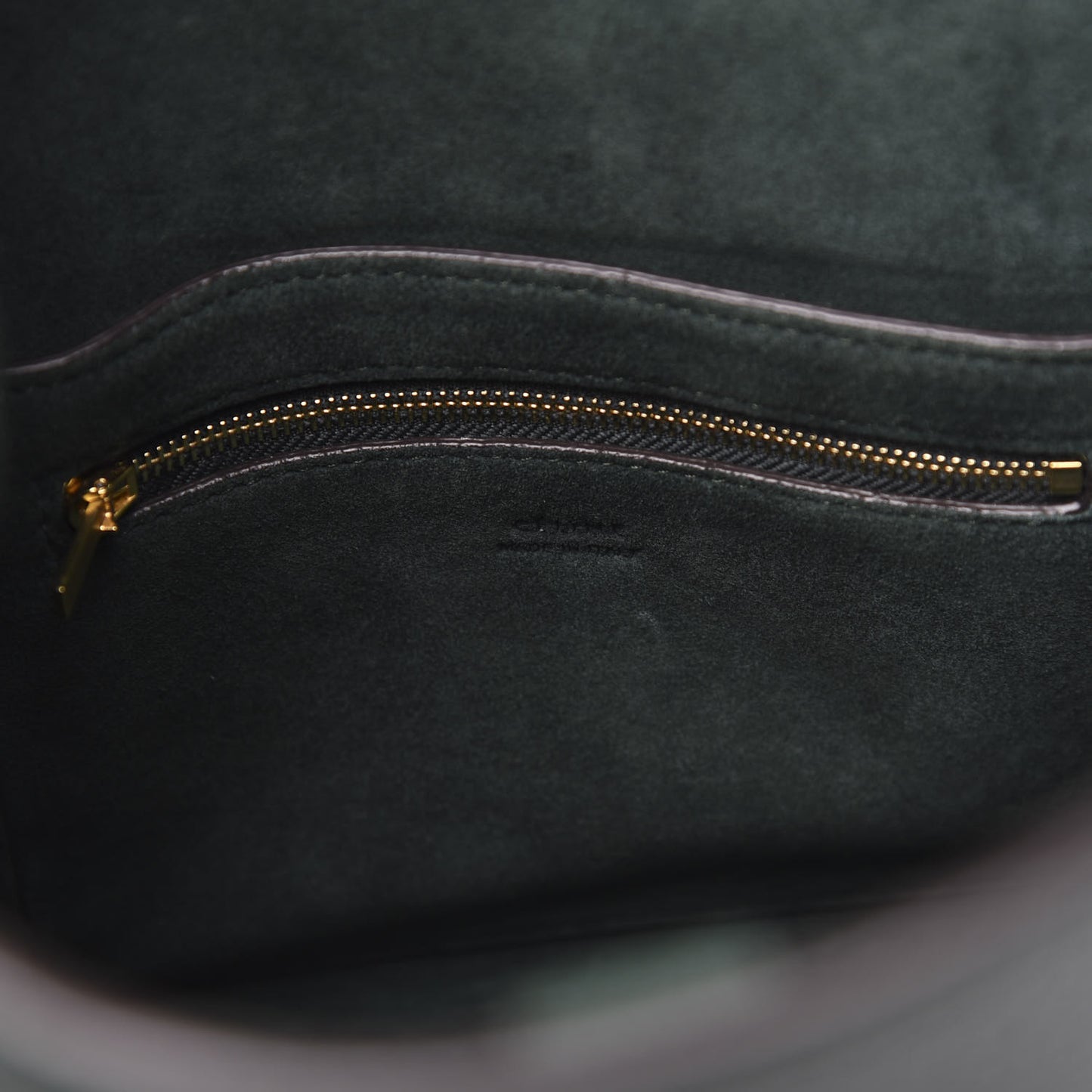 Soft Grained Calfskin Small Sangle Bucket Bag Dark Green