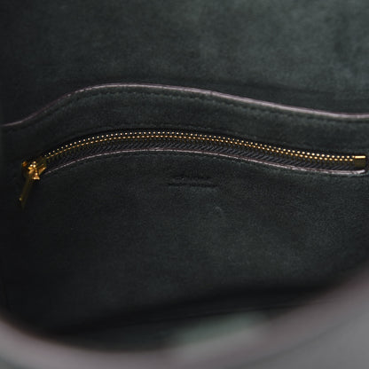 Celine Soft Grained Calfskin Small Sangle Bucket Bag Dark Green 6 of 9
