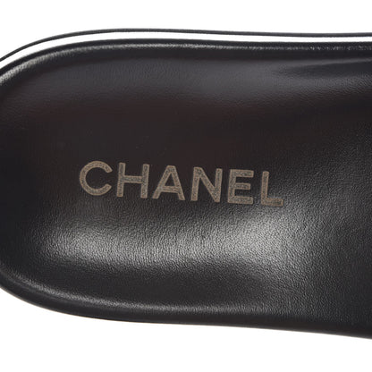 Chanel Lambskin Chain Flat Sandals 41 Dark Blue 7 of 8