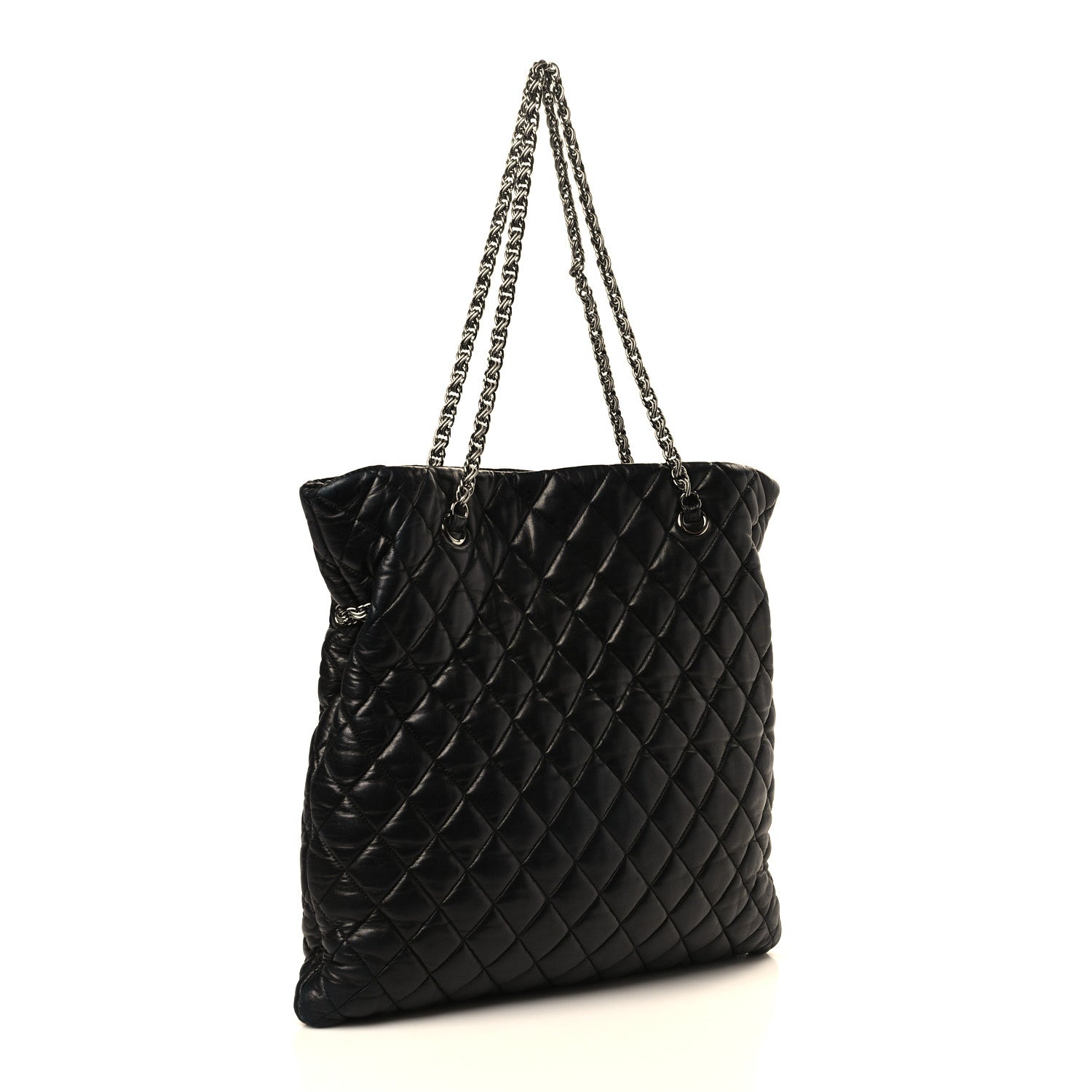 Chanel Lambskin Quilted Large Paris Moscou Red Square Bag Black 3 of 9