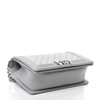 Chanel Lambskin Quilted Medium Boy Flap Grey 3 of 4