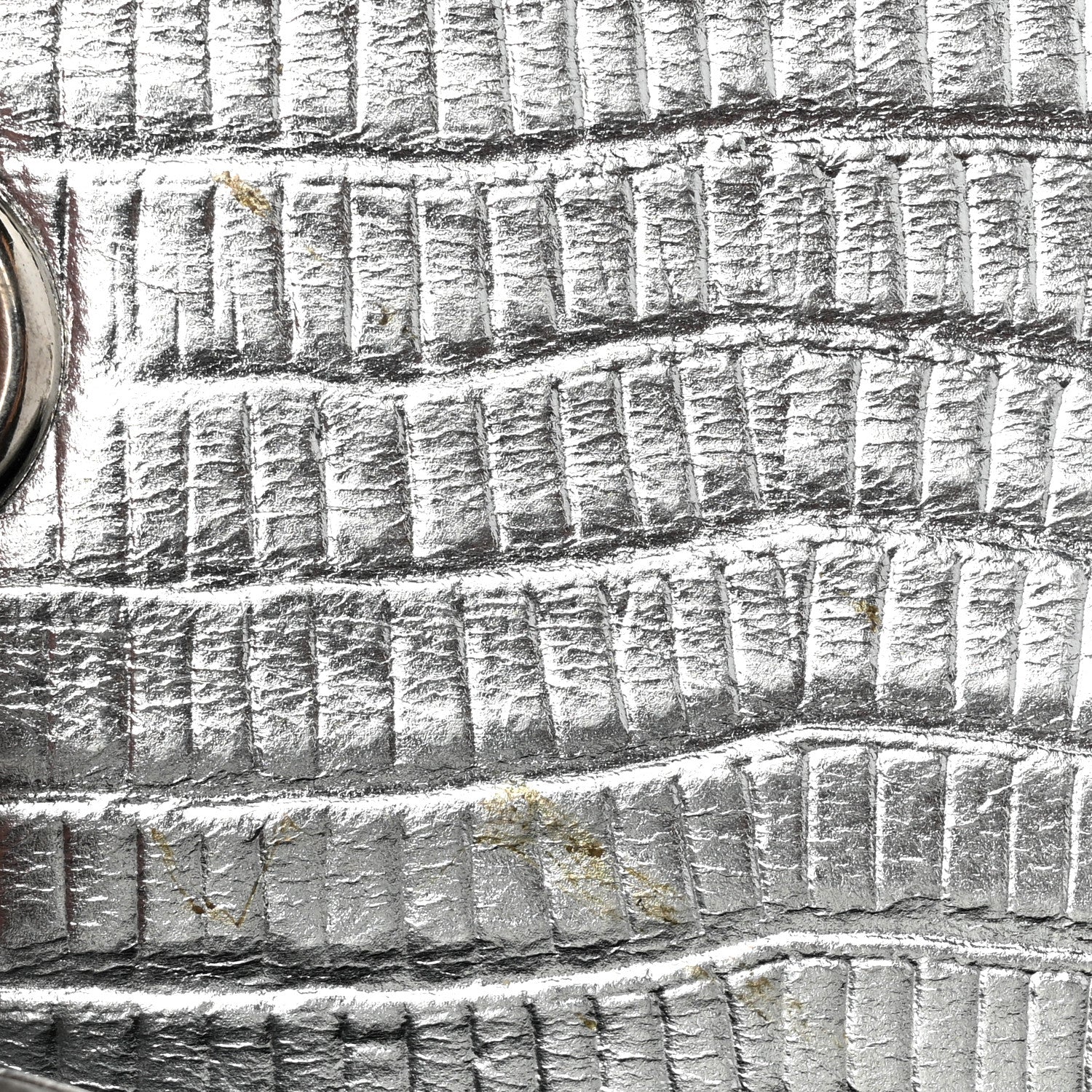 Saint Laurent Metallic Calfskin Lizard Embossed Small Classic Monogram Kate Tassel Satchel Silver 8 of 14