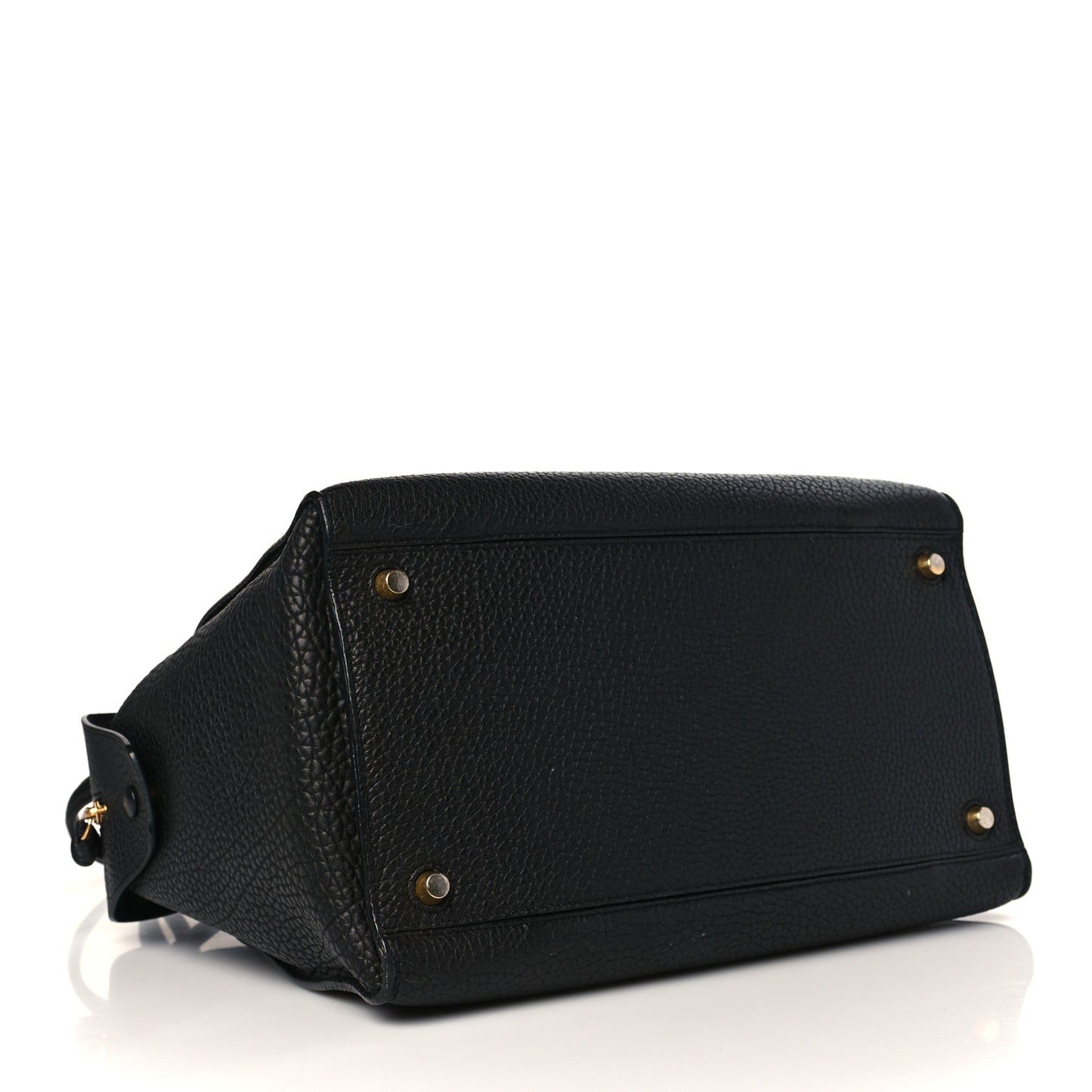 Bullhide Calfskin Small Ring Bag Black