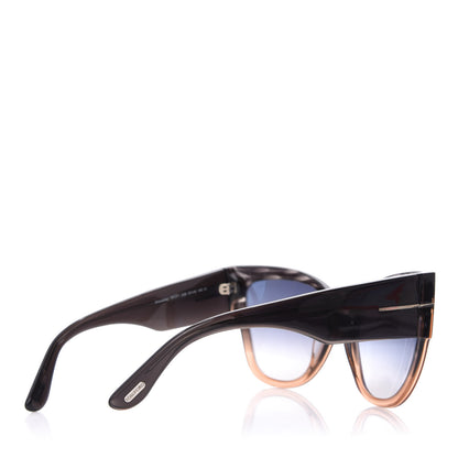 Tom Ford Acetate Anoushka Cat Eye Sunglasses TF371 Melange Grey Peach 4 of 8