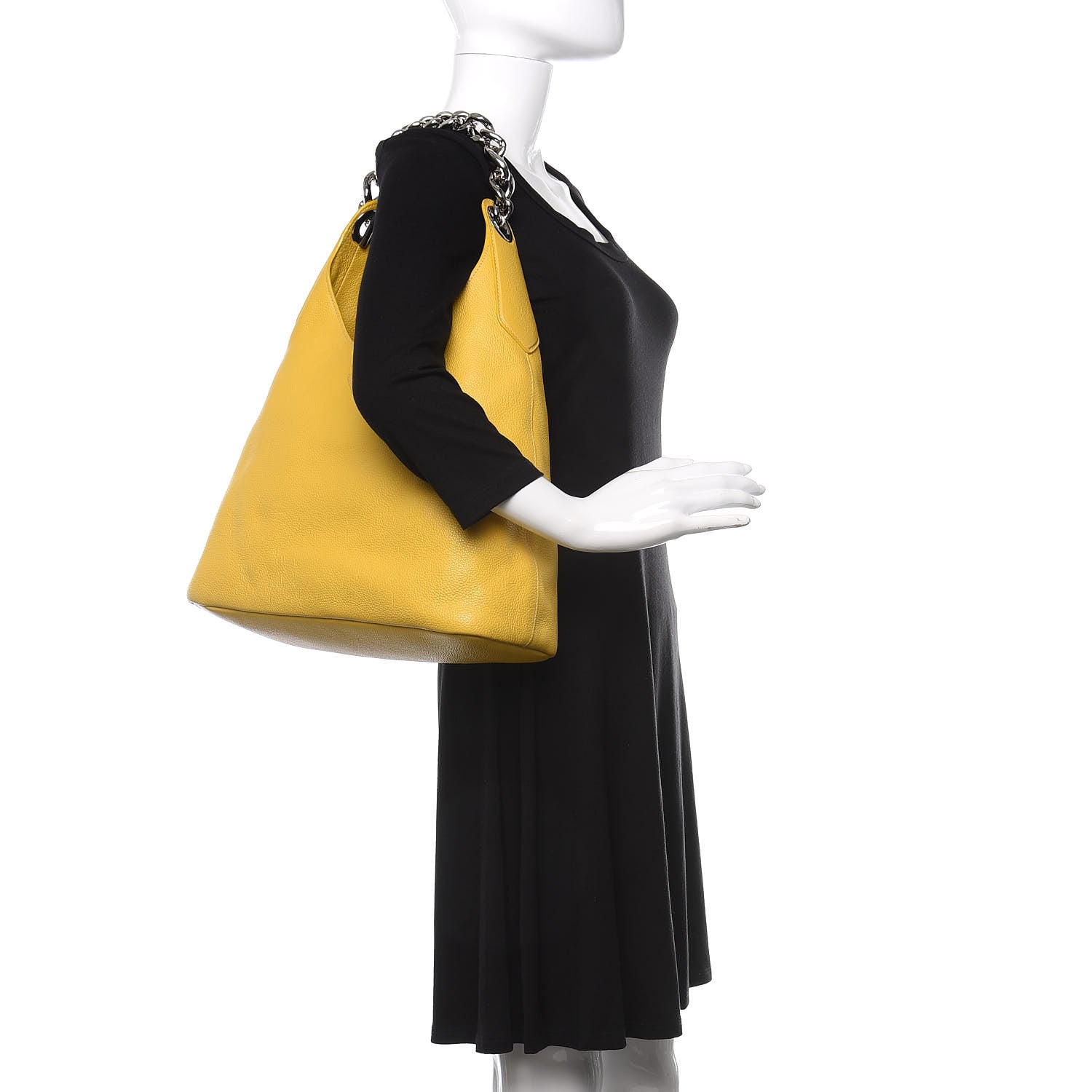 Prada Vitello Daino Chain Hobo Sole 2 of 12