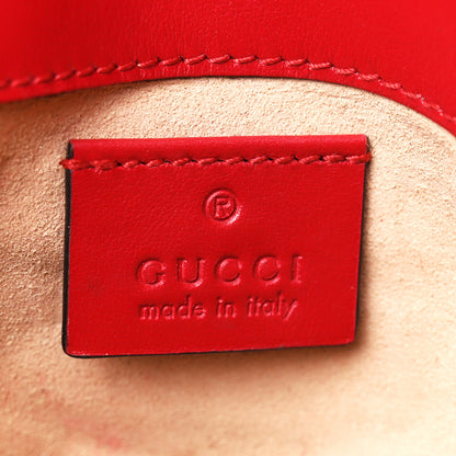 Gucci Calfskin Matelasse Super Mini GG Marmont Shoulder Bag Hibiscus Red 6 of 14