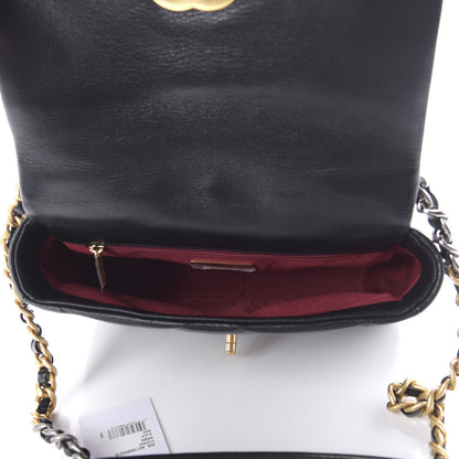 Chanel Goatskin Quilted Medium 19 Flap Black 5 of 11