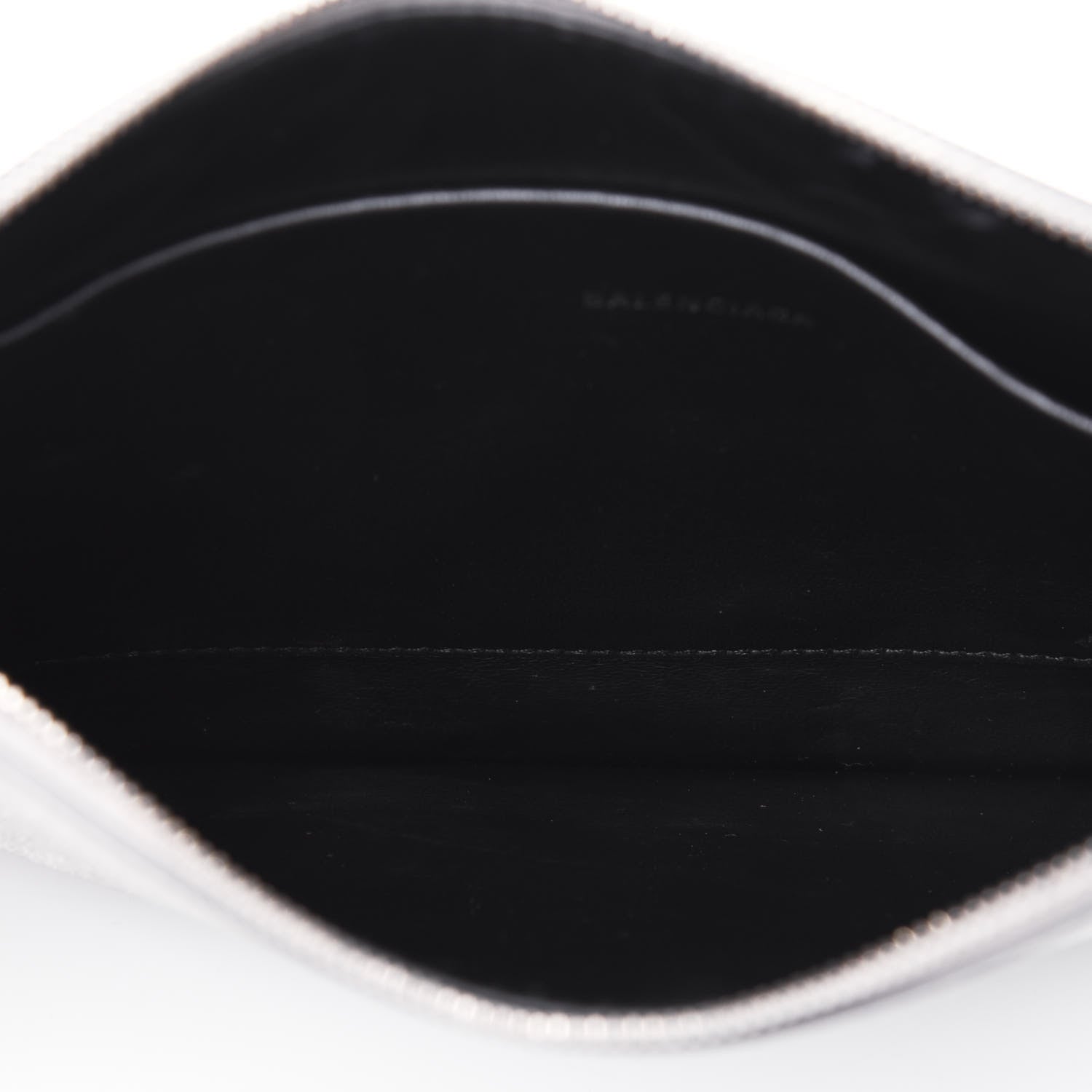 Balenciaga Glitter Calfskin Logo Everyday Pouch M Silver 5 of 13