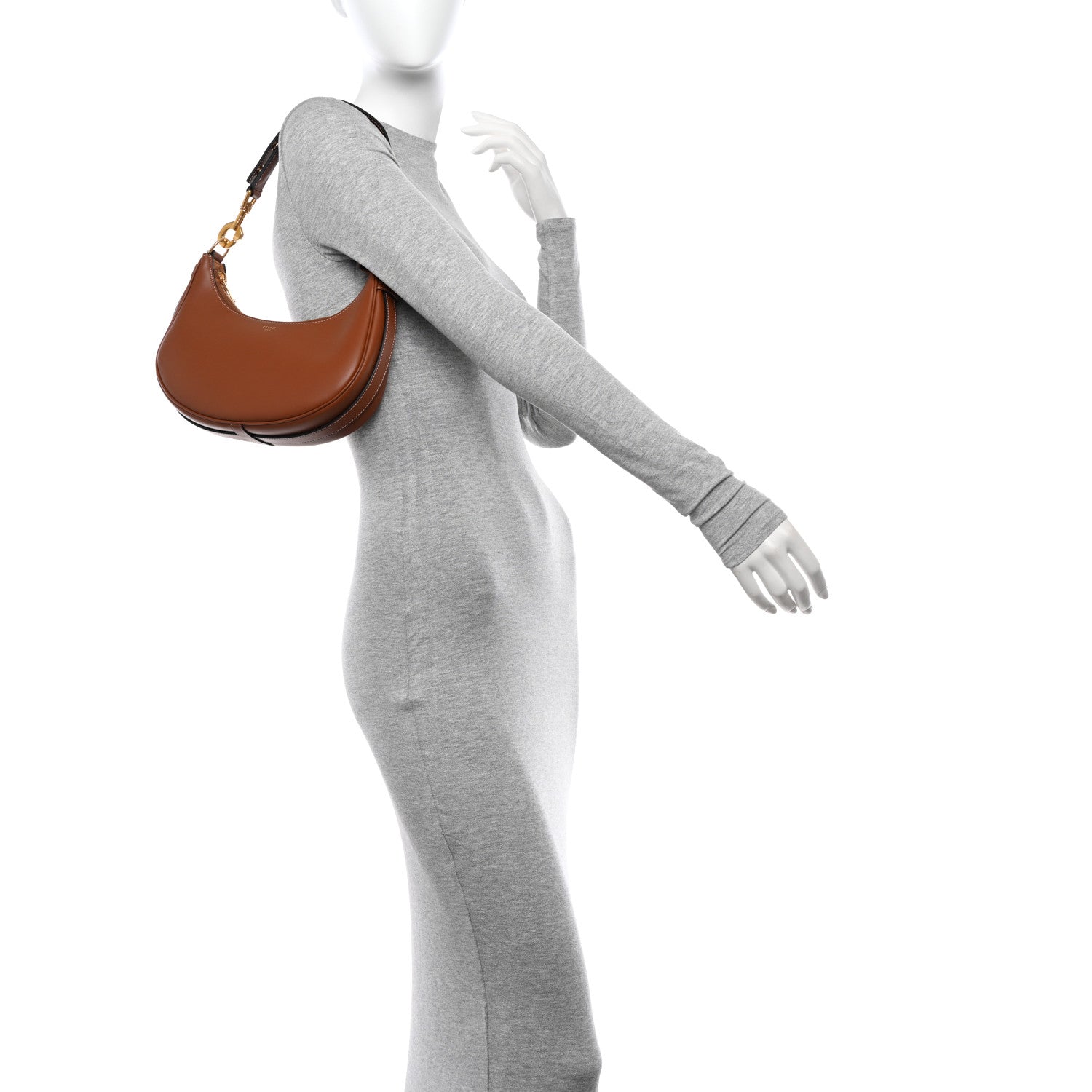 Celine Smooth Calfskin Medium Strap Ava Shoulder Bag Tan 2 of 11