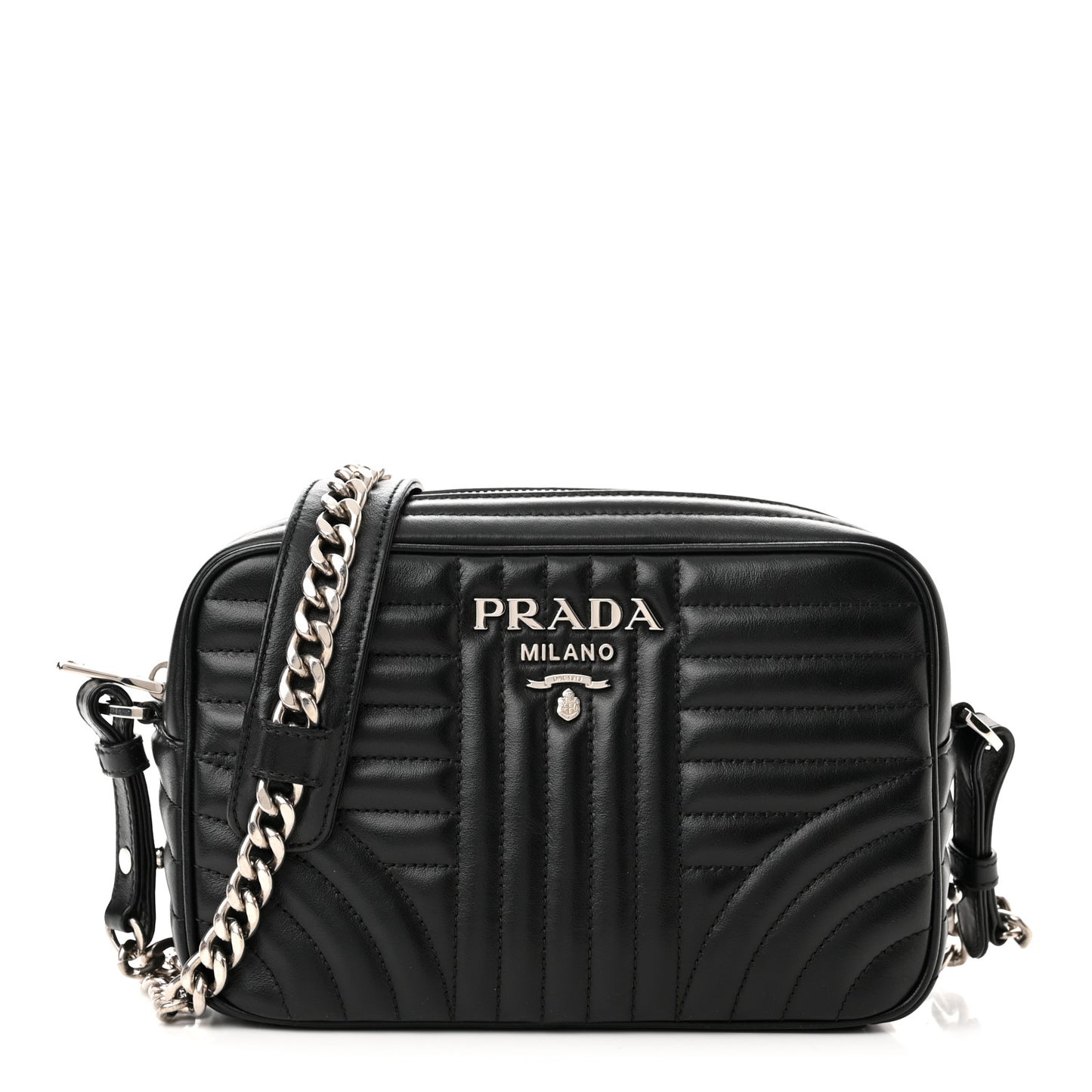 Soft Calfskin Diagramme Camera Bag Black