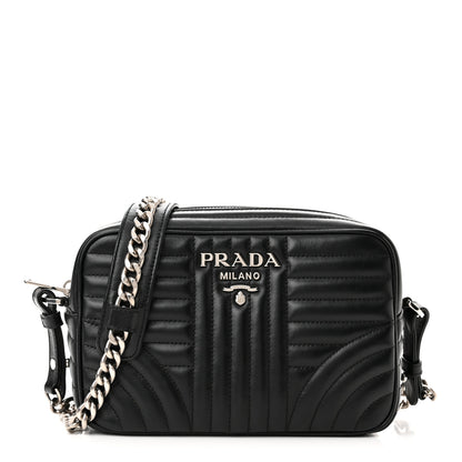 Prada Soft Calfskin Diagramme Camera Bag Black 1 of 9